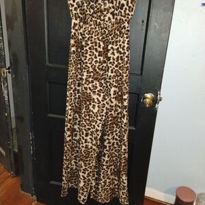 She + Sky Animal Print Jumpsuit